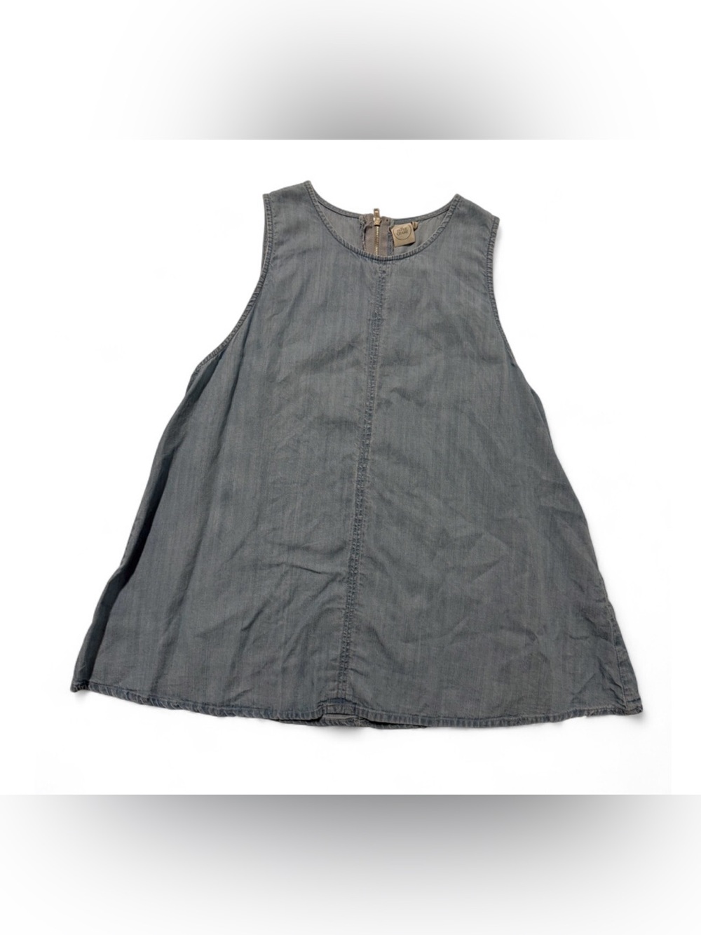 Paper crane denim tank top size small